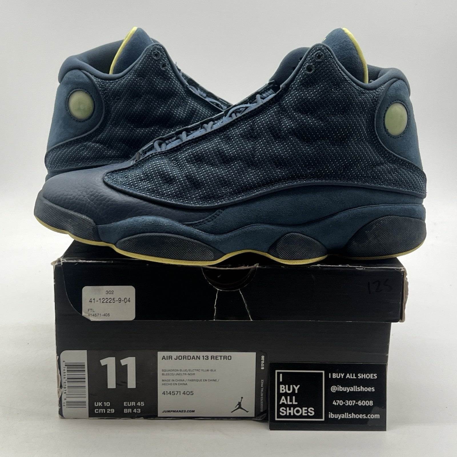 Size 11 - Air Jordan 13 Retro Squadron Blue (414571-405)