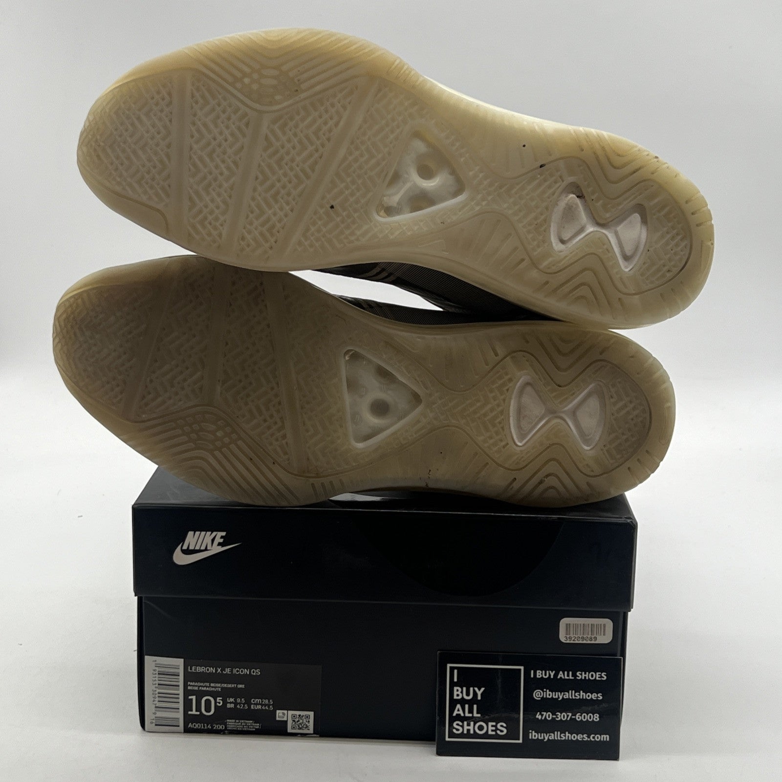 Size 10.5 - Nike John Elliott x LeBron Icon QS Parachute Beige (AQ0114-200)