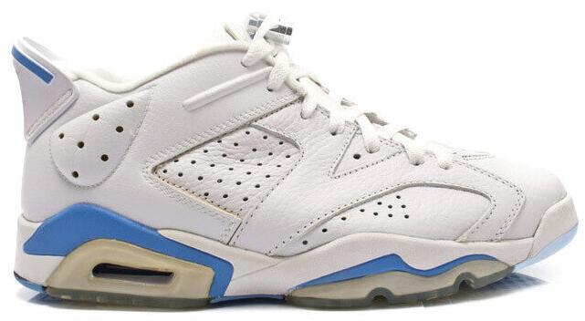Size 10.5 - Air Jordan 6 Retro Low University Blue White Leather (304401-141)
