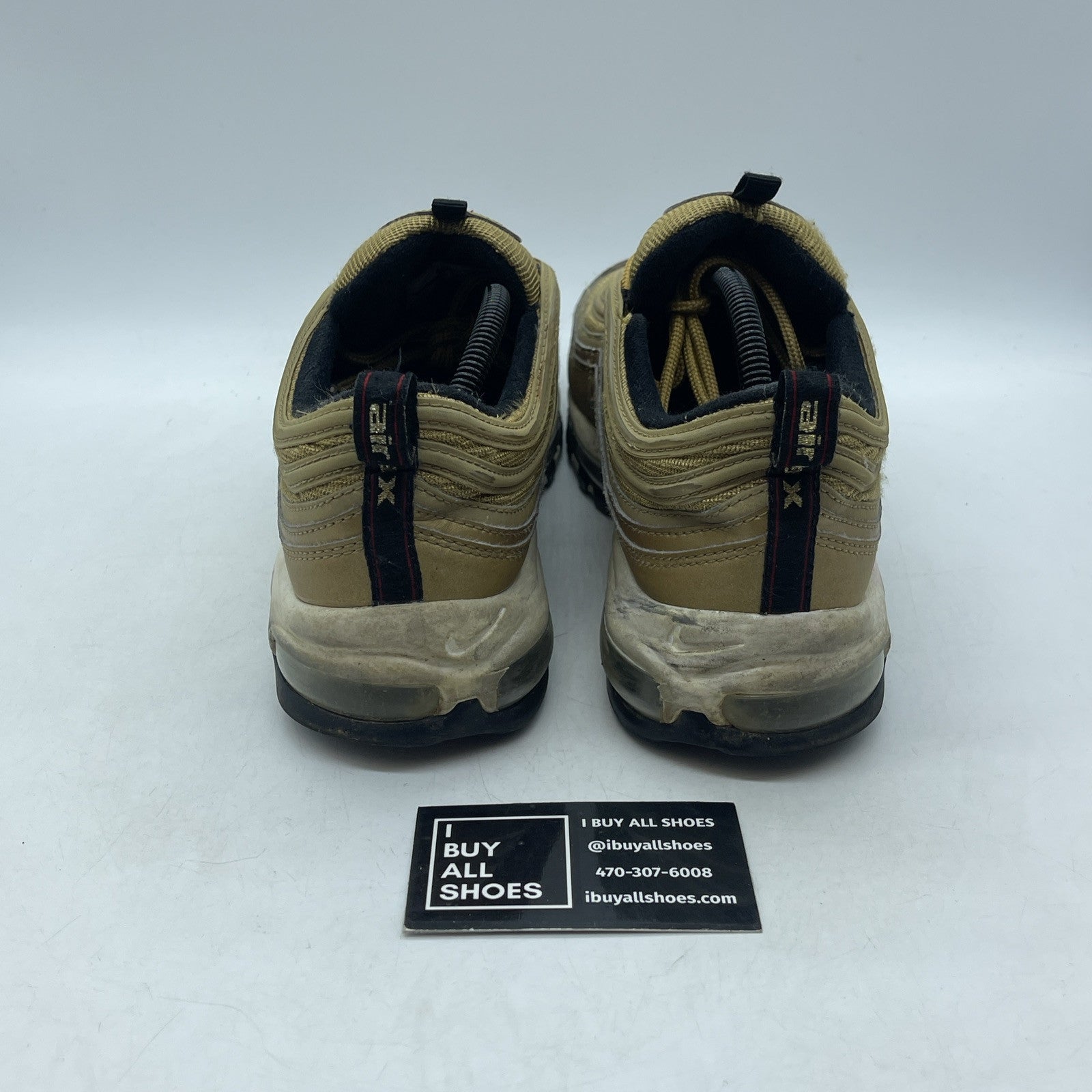 Size 11 - Nike Air Max 97 OG QS Metallic Gold Black Red Suede (884421-700)