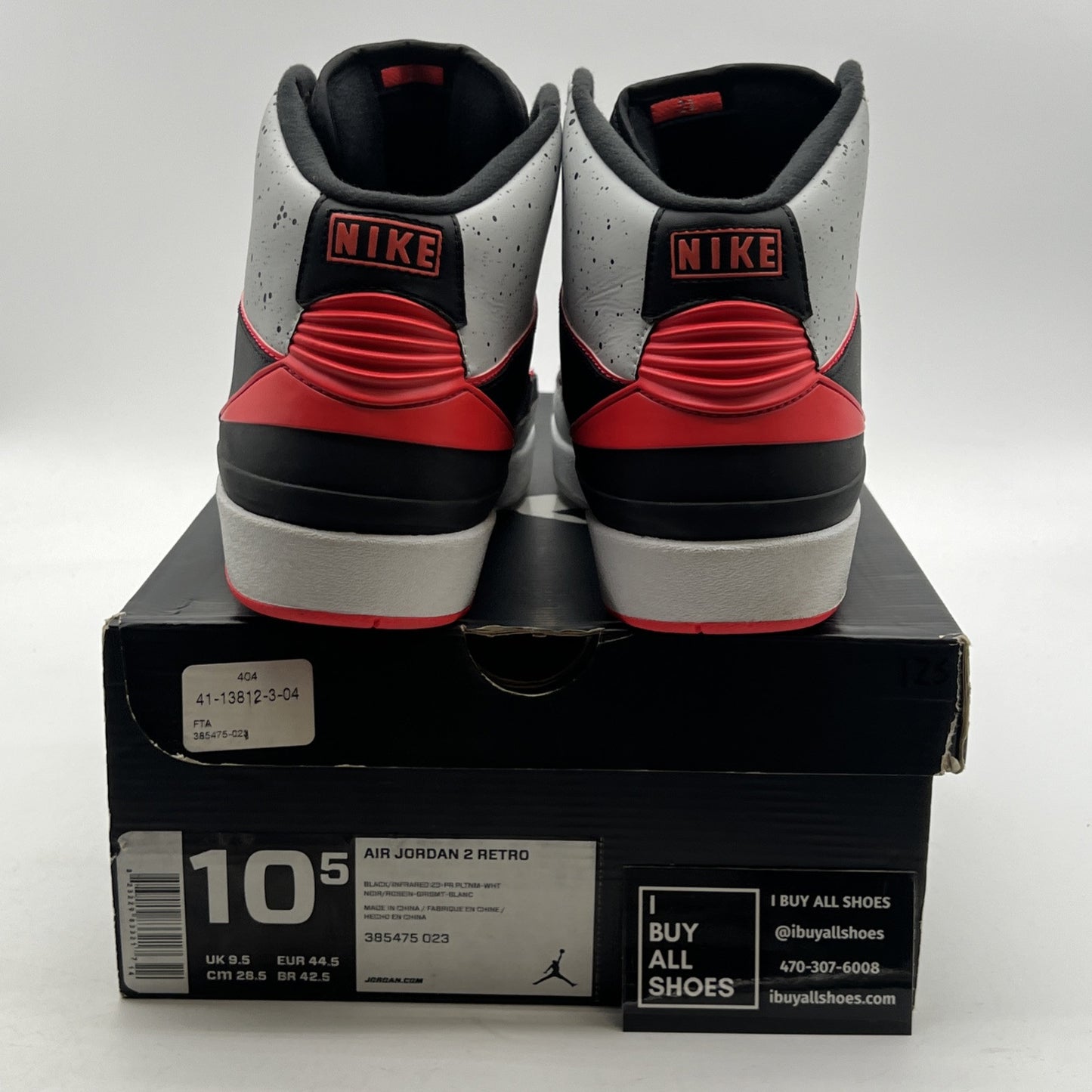 Size 10.5 - Air Jordan 2 Retro Infrared 23 (385475-023)