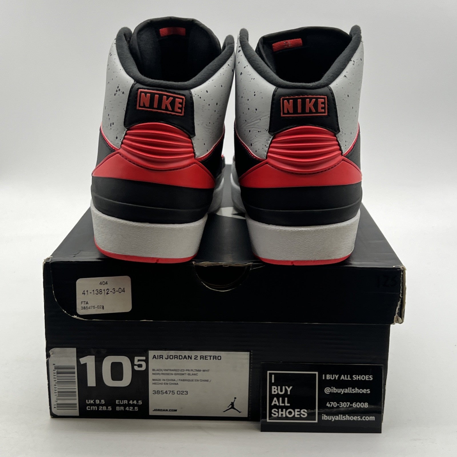 Size 10.5 - Air Jordan 2 Retro Infrared 23 (385475-023)