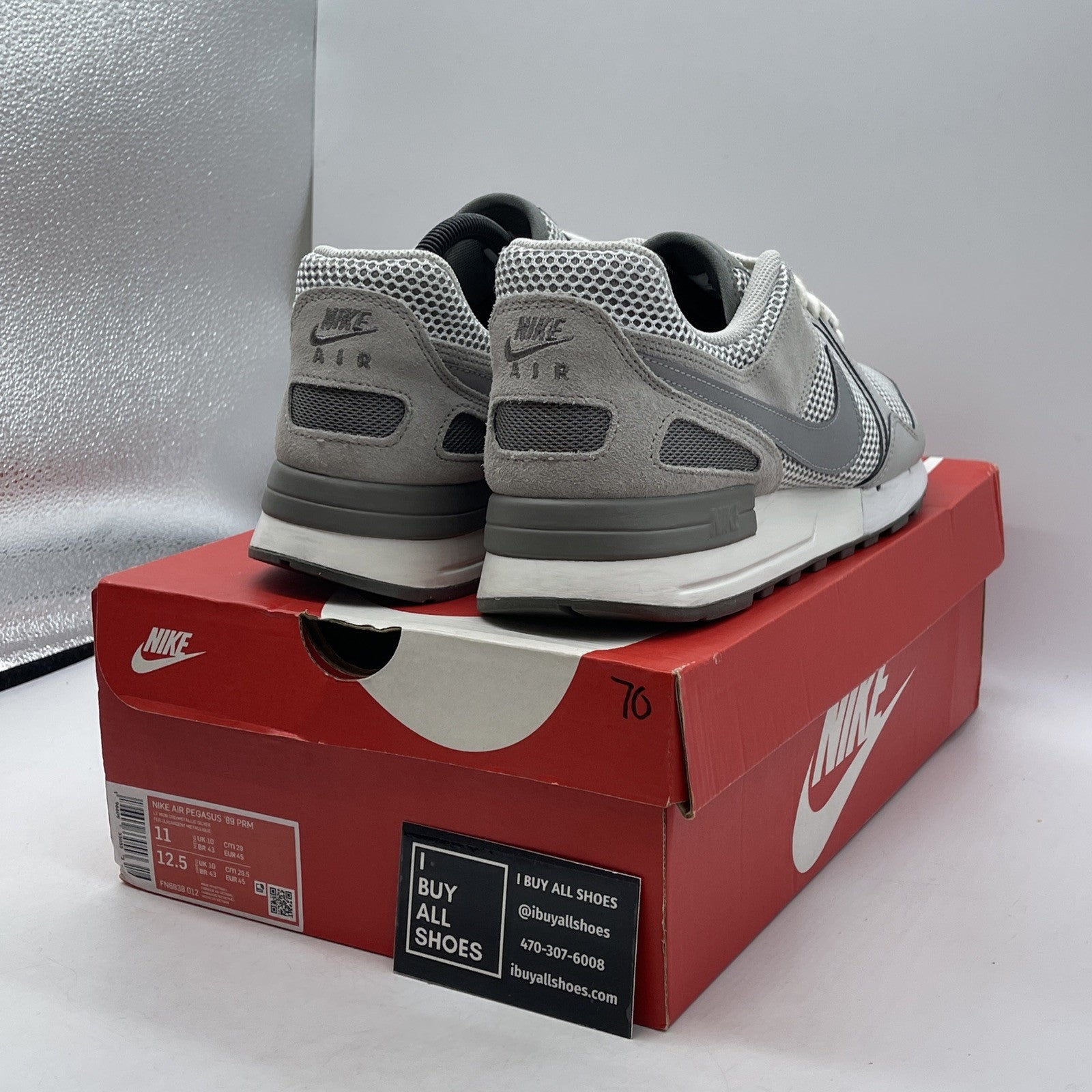 Size 11 - Nike Air Pegasus 89 Premium Light Iron Ore Suede Leather (FN6838-012)