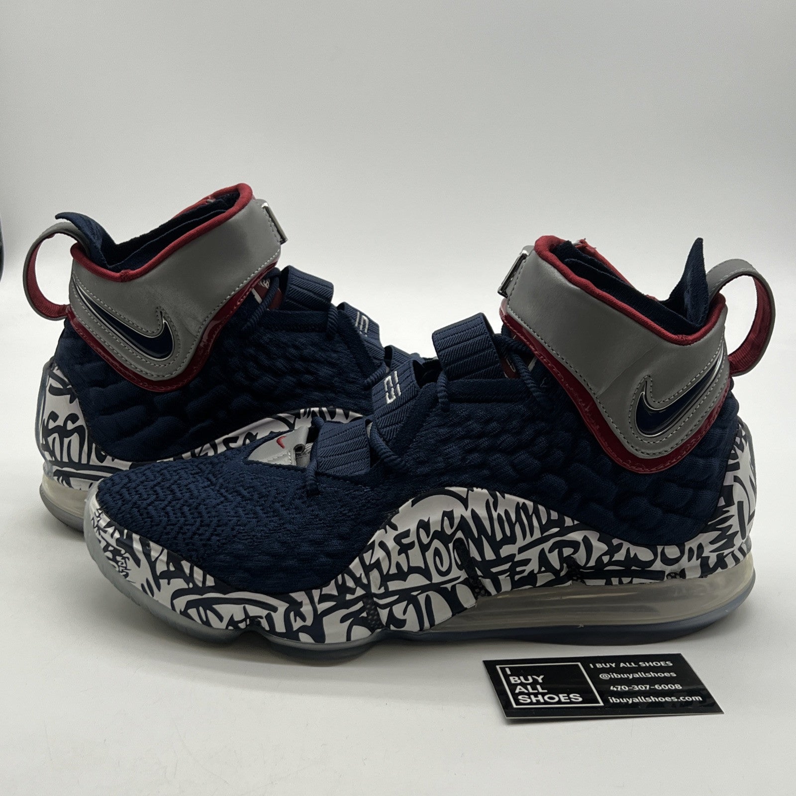 Size 11.5 - Nike LeBron 17 LeBron 4 Cold Blue Graffiti (CT6047-400)