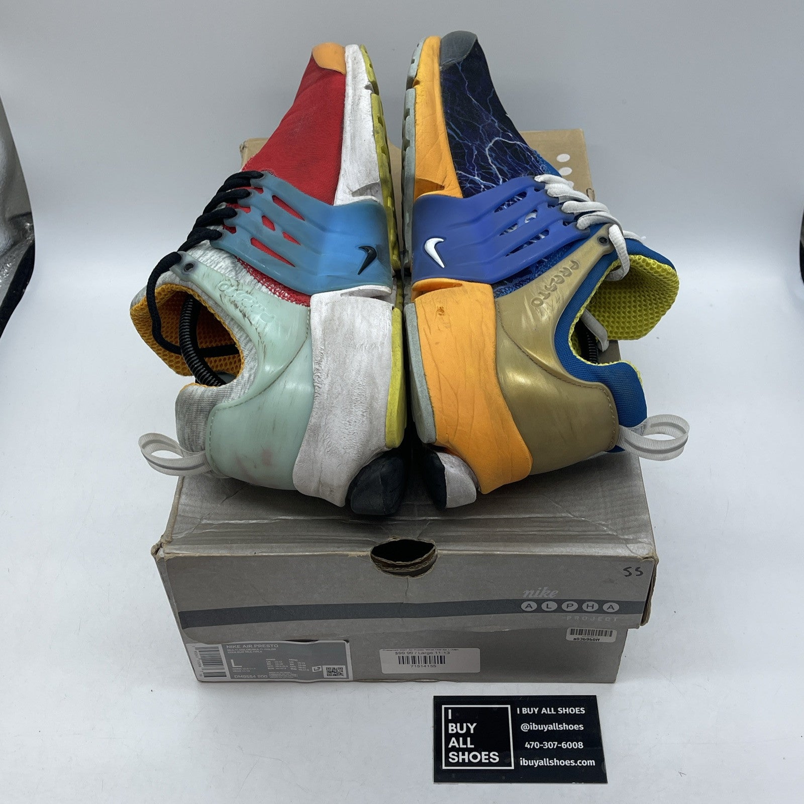 Size L 11-13 - Nike Air Presto What The Red Blue Suede (DM9554-900)