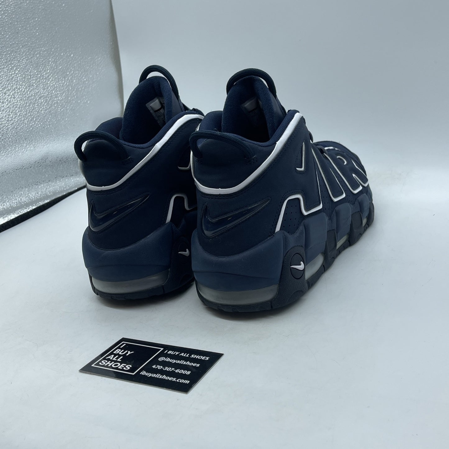 Size 11 - Nike Air More Uptempo Obsidian Blue White Suede (921948-400)