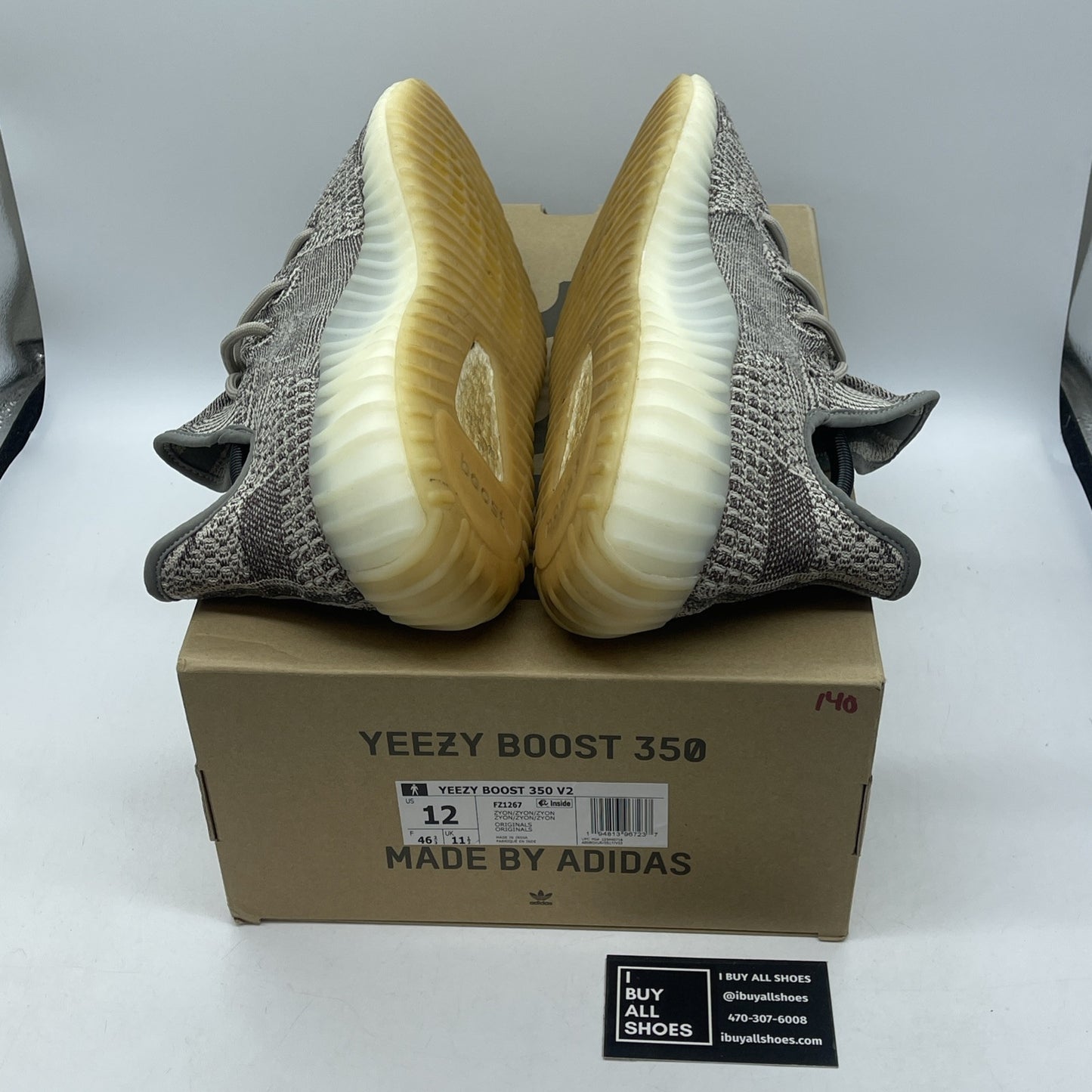 Size 12 - adidas Yeezy Boost 350 V2 Low Zyon Brown White Suede (FZ1267)