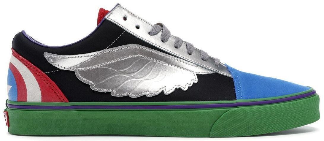 Size 9 - Vans Marvel Avengers Old Skool Captain America Suede (721356)