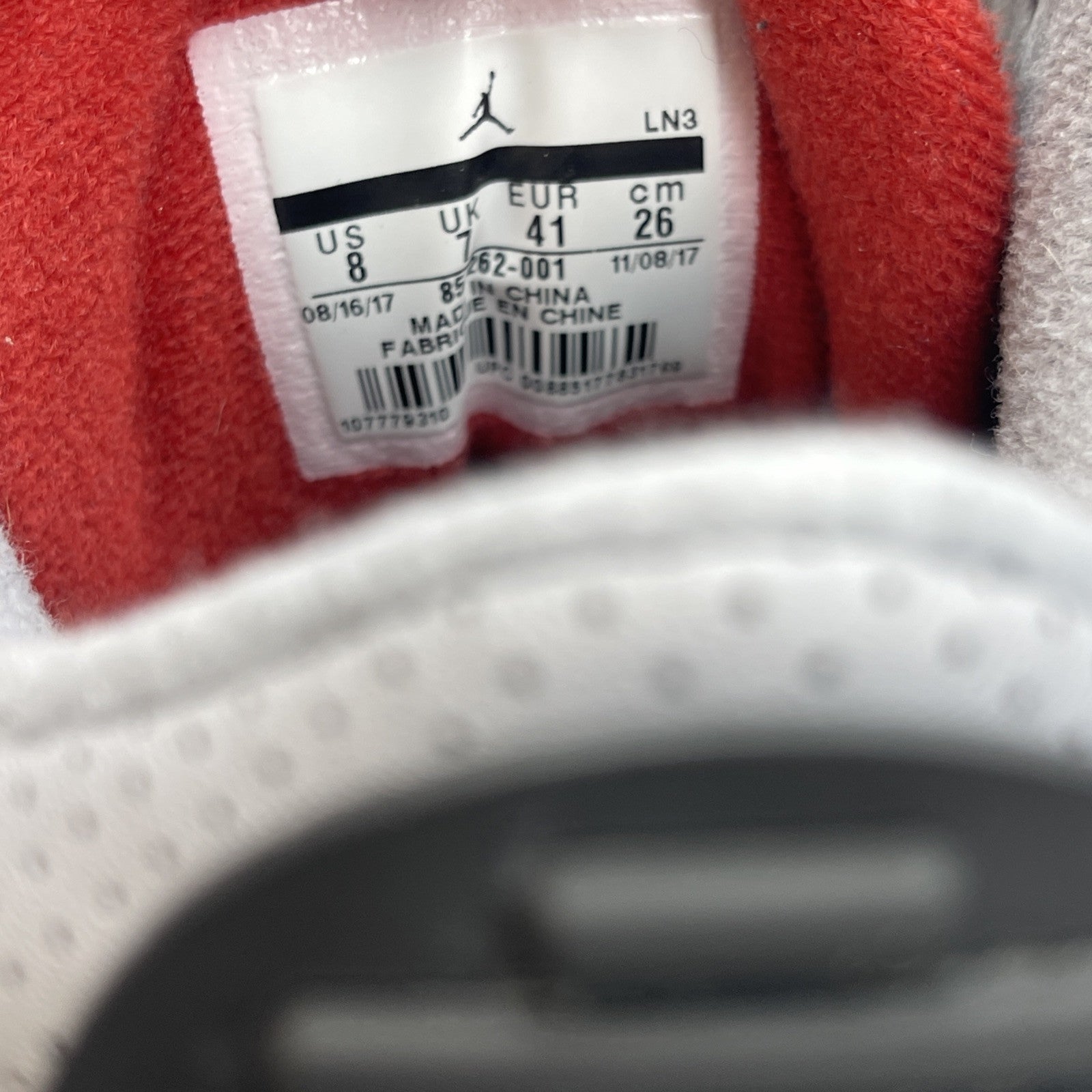 Size 8 - Jordan 3 Retro OG Mid Black Cement Suede Leather (854262-001)