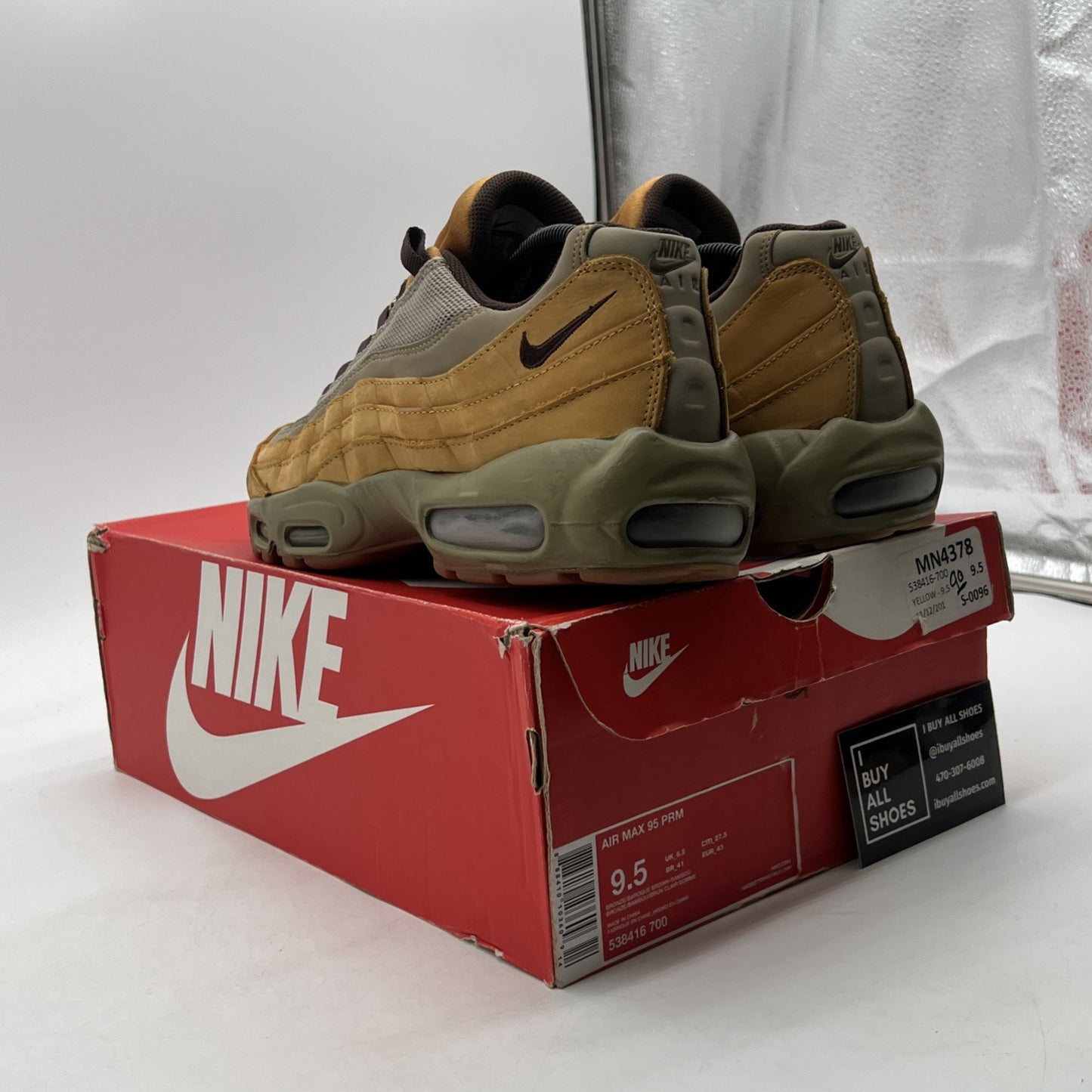 Size 9.5 - Nike Air Max 95 Premium Wheat (538416-700)