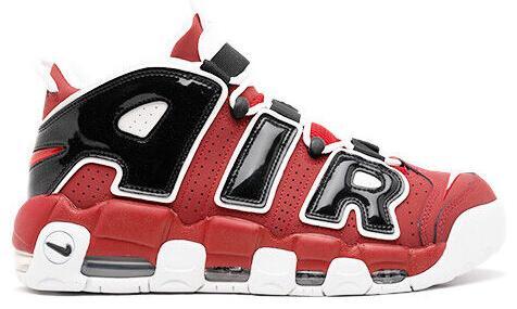 Size 13 - Nike Air More Uptempo Bulls 2017 Red Black Suede Leather (921948-600)