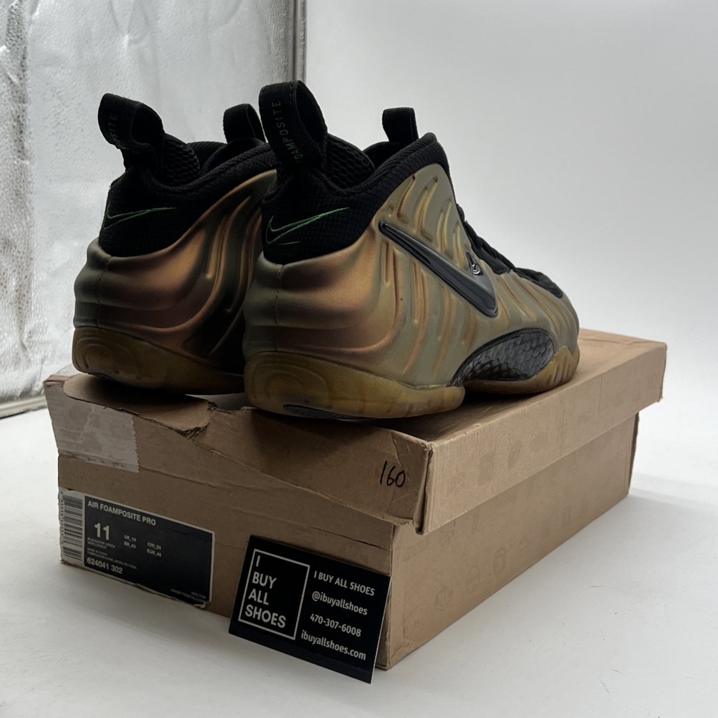 Size 11 - Nike Foamposite Pro Gym Green (624041-302)