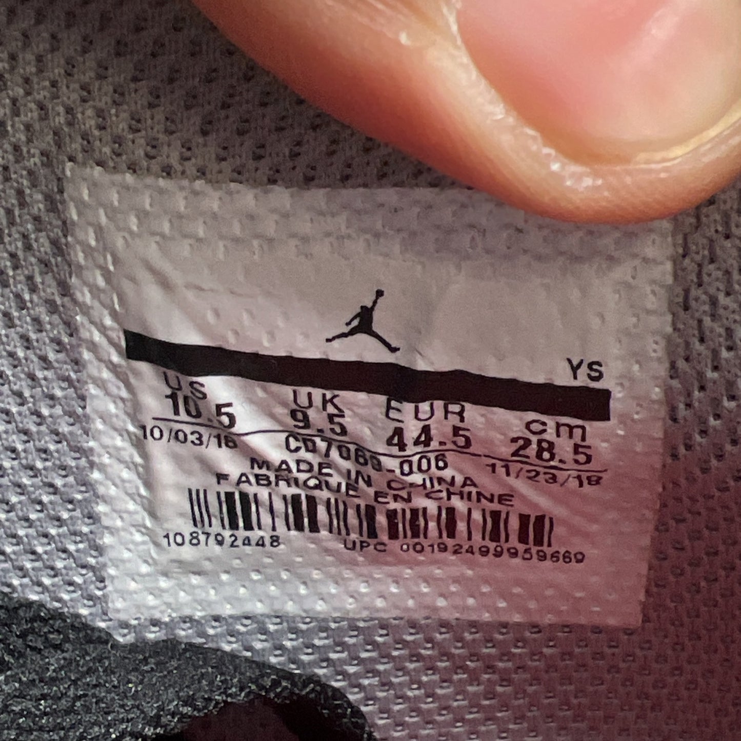 Size 10.5 - Jordan Legacy 312 Low Bred Cement (CD7069-006)