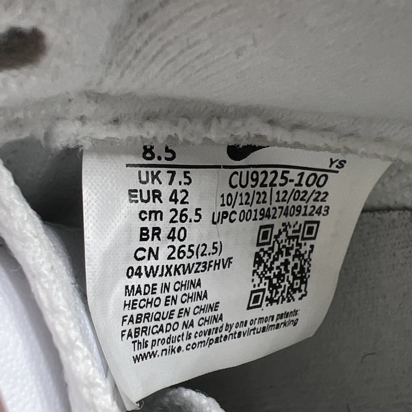 Size 8.5 - Nike Air Force 1 x Supreme Low Box Logo - White (CU9225-100)