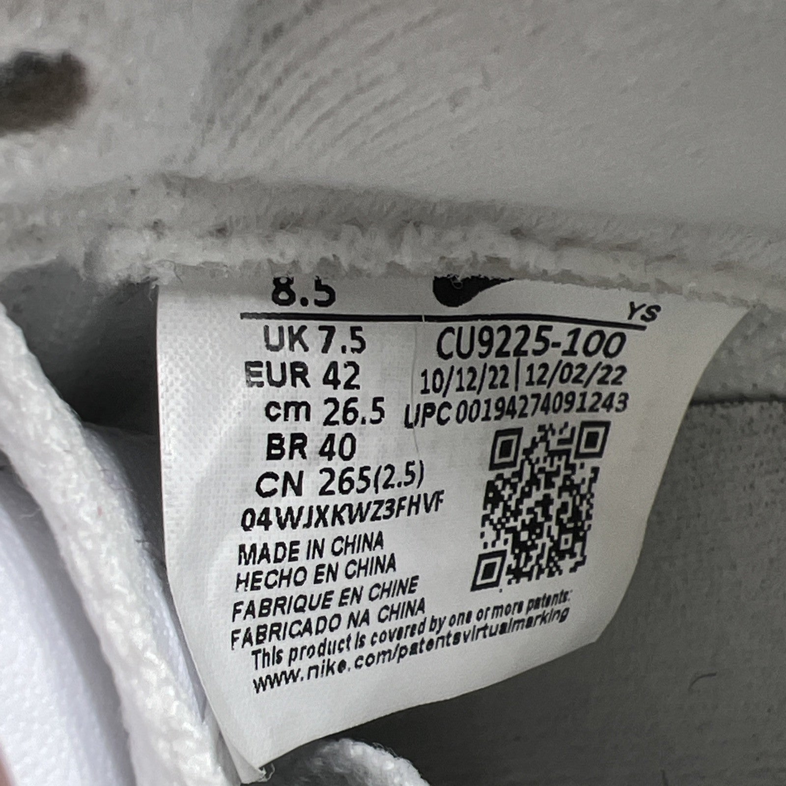 Size 8.5 - Nike Air Force 1 x Supreme Low Box Logo - White (CU9225-100)