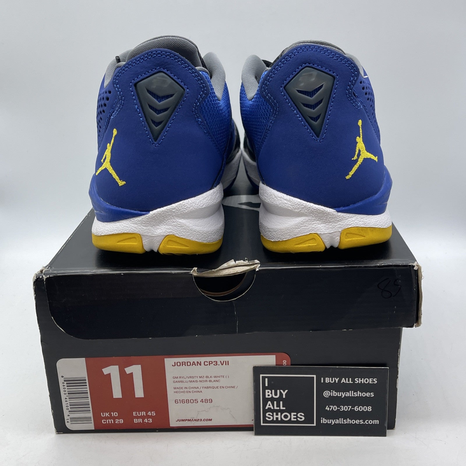 Size 11 - Jordan CP3 VII Blue Black Suede Leather (616805-489)