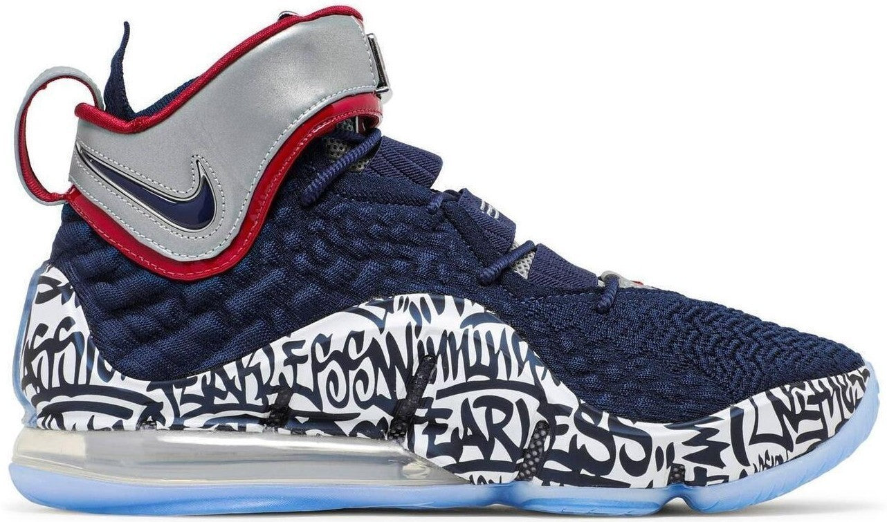 Size 13 - Nike LeBron 17 LeBron 4 Cold Blue Graffiti (CT6047-400)