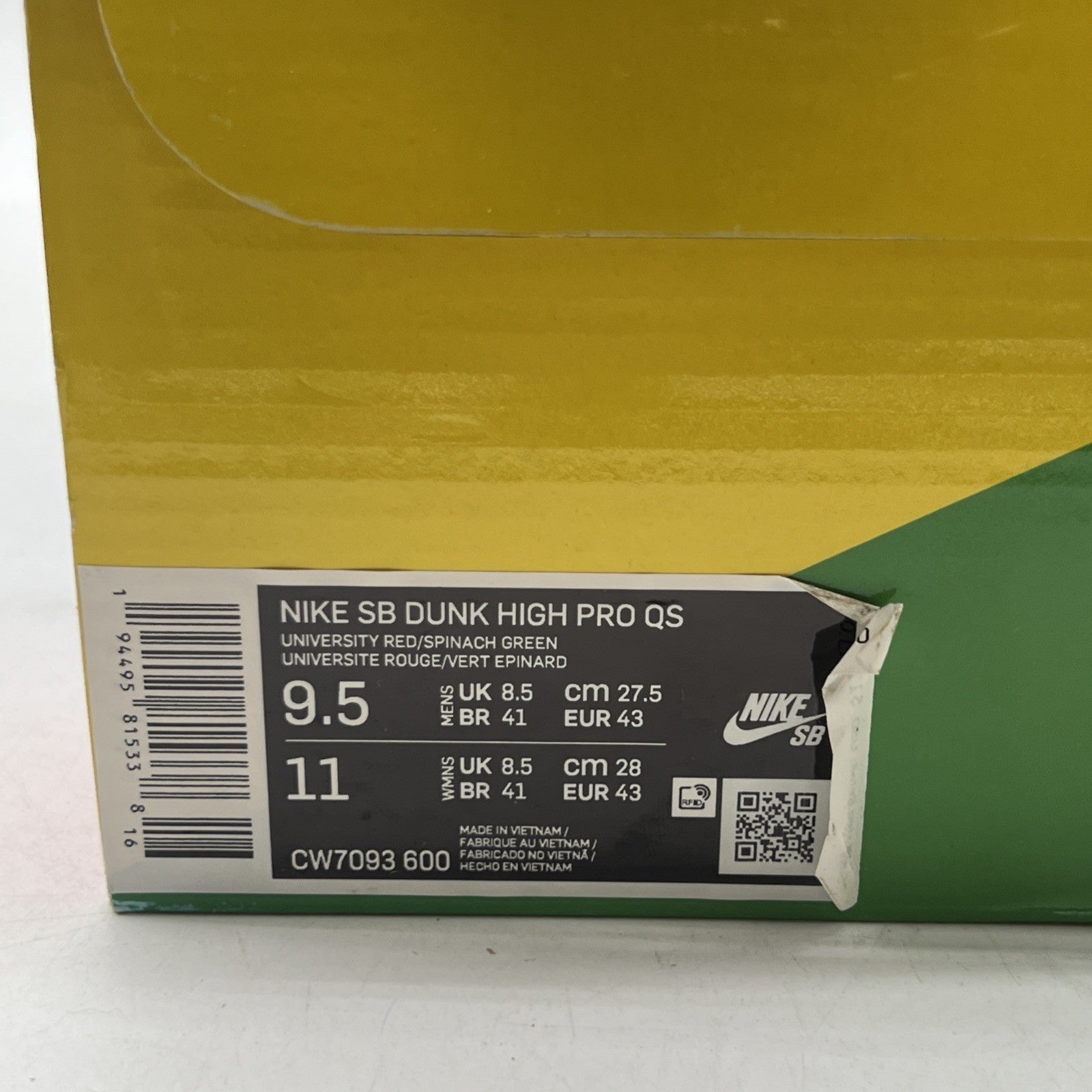 Size 9.5 - Nike SB Dunk High Strawberry Cough (CW7093-600)