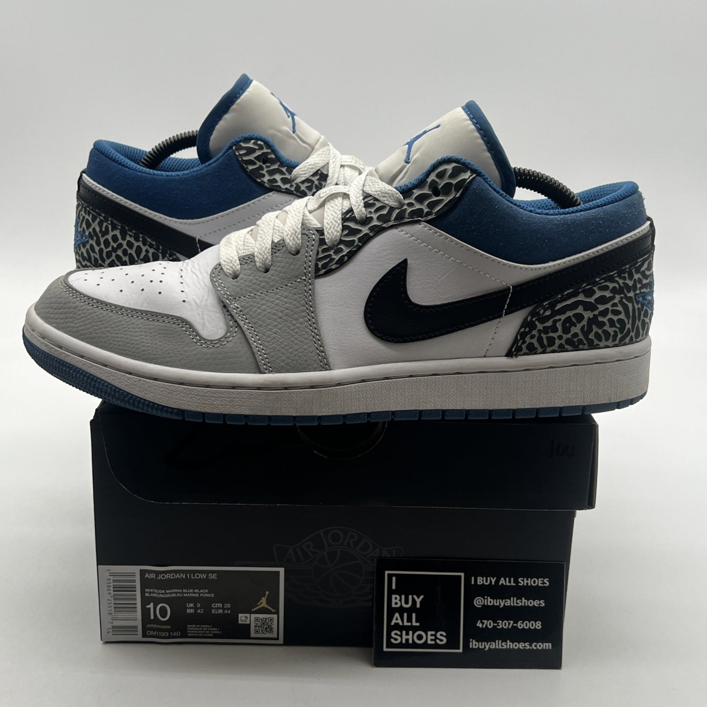 Size 10 - Air Jordan 1 Low True Blue (DM1199-140)