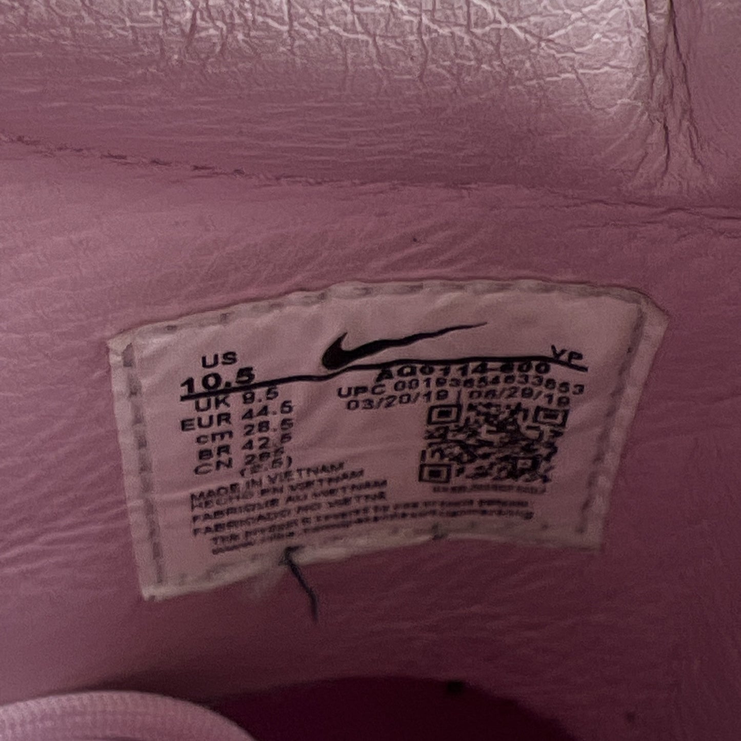 Size 10.5 - Nike John Elliott x LeBron Icon Tulip Pink (AQ0114-600)