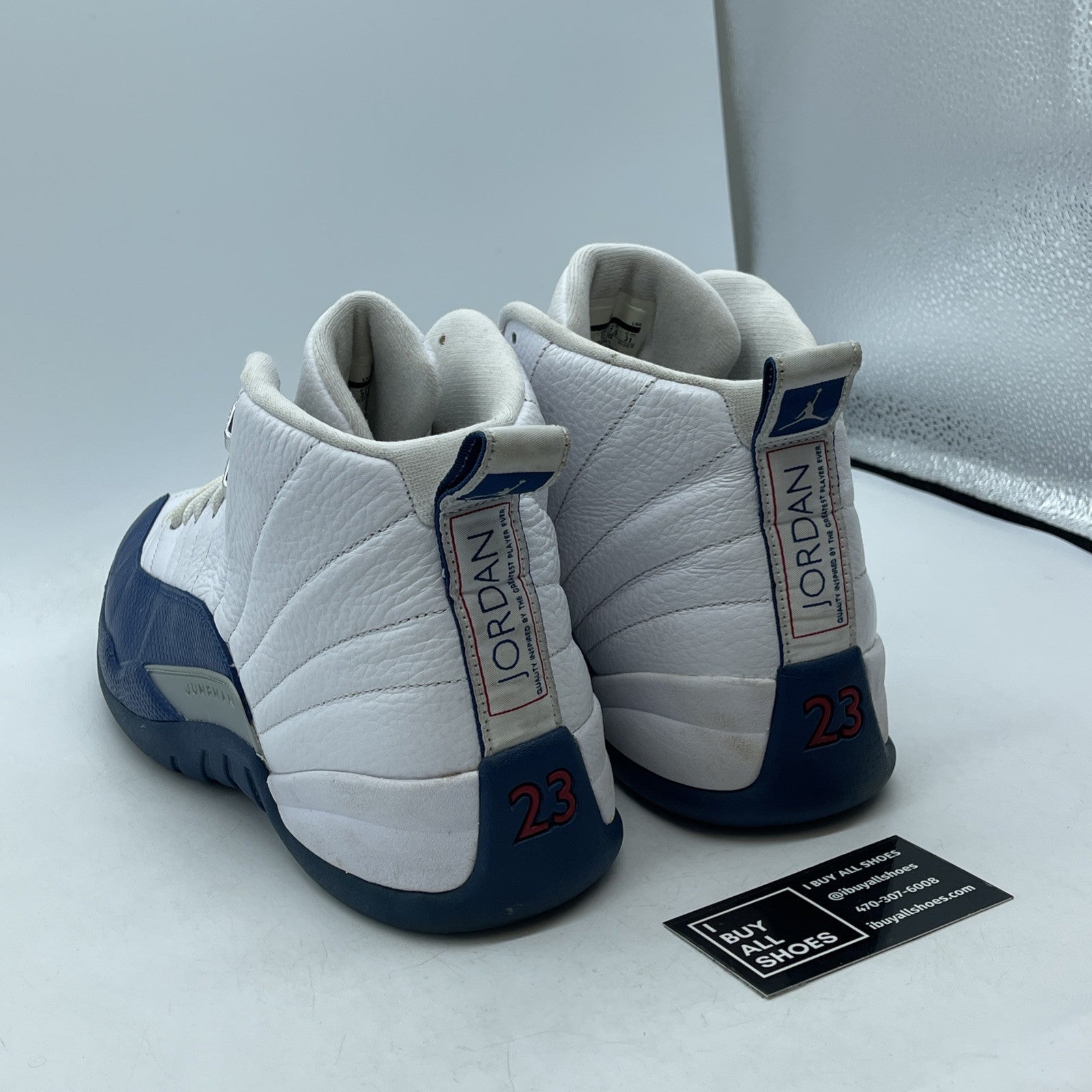 Size 13 - Jordan 12 Retro French Blue 2016 Blue White Leather (130690-113)