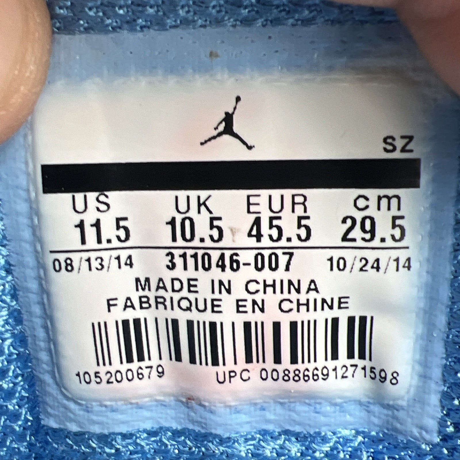 Size 11.5 - Air Jordan Dub Zero Wolf Grey (322046-007)