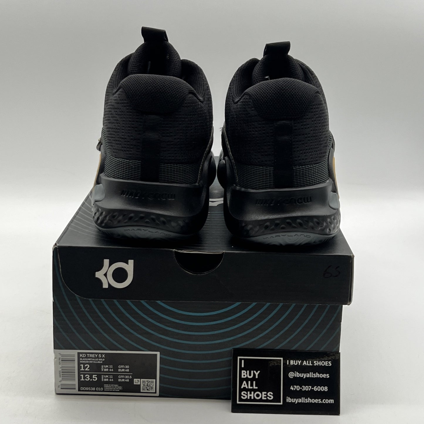 Size 12 - Nike KD Trey 5 X Black Metallic Gold (DD9538-010)