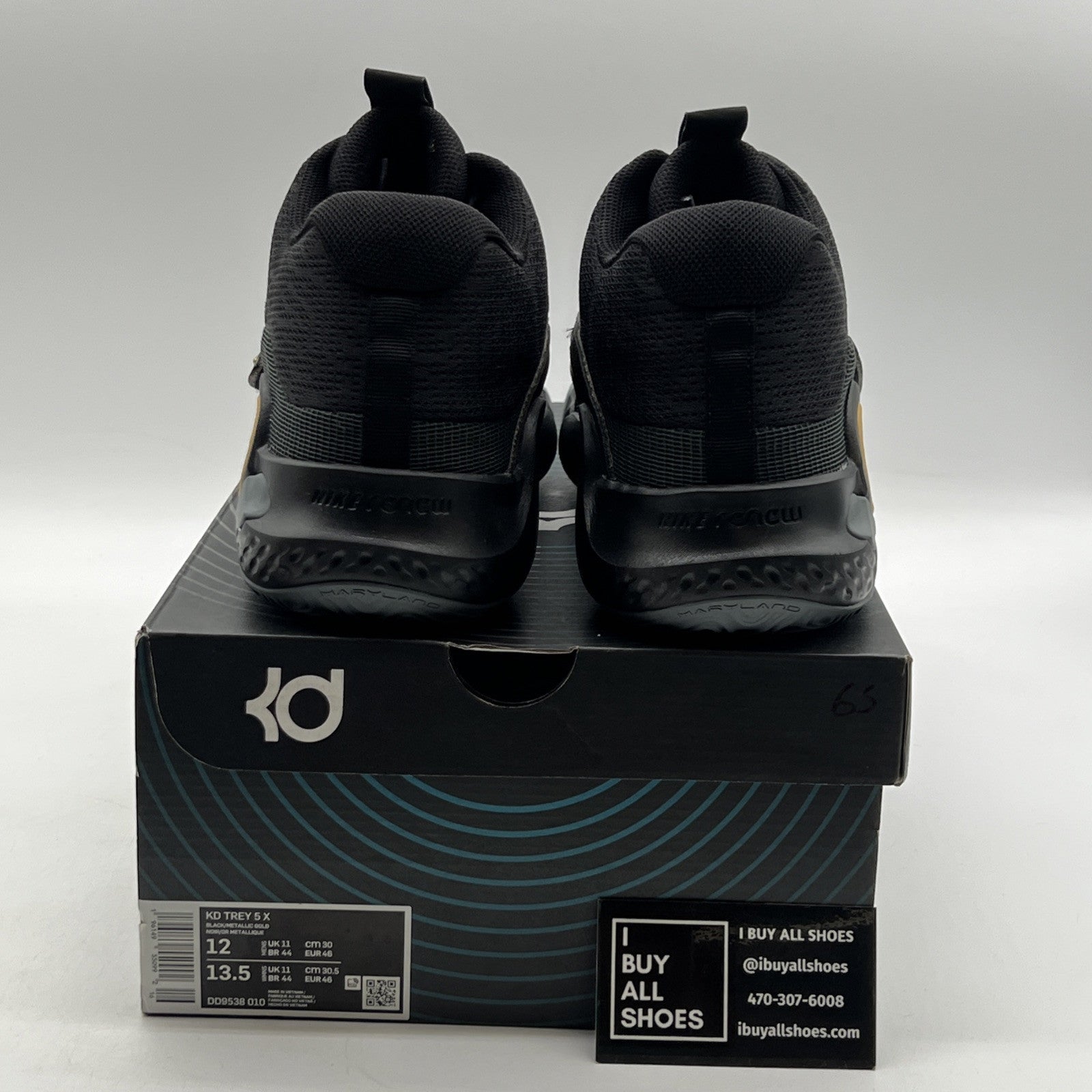 Size 12 - Nike KD Trey 5 X Black Metallic Gold (DD9538-010)