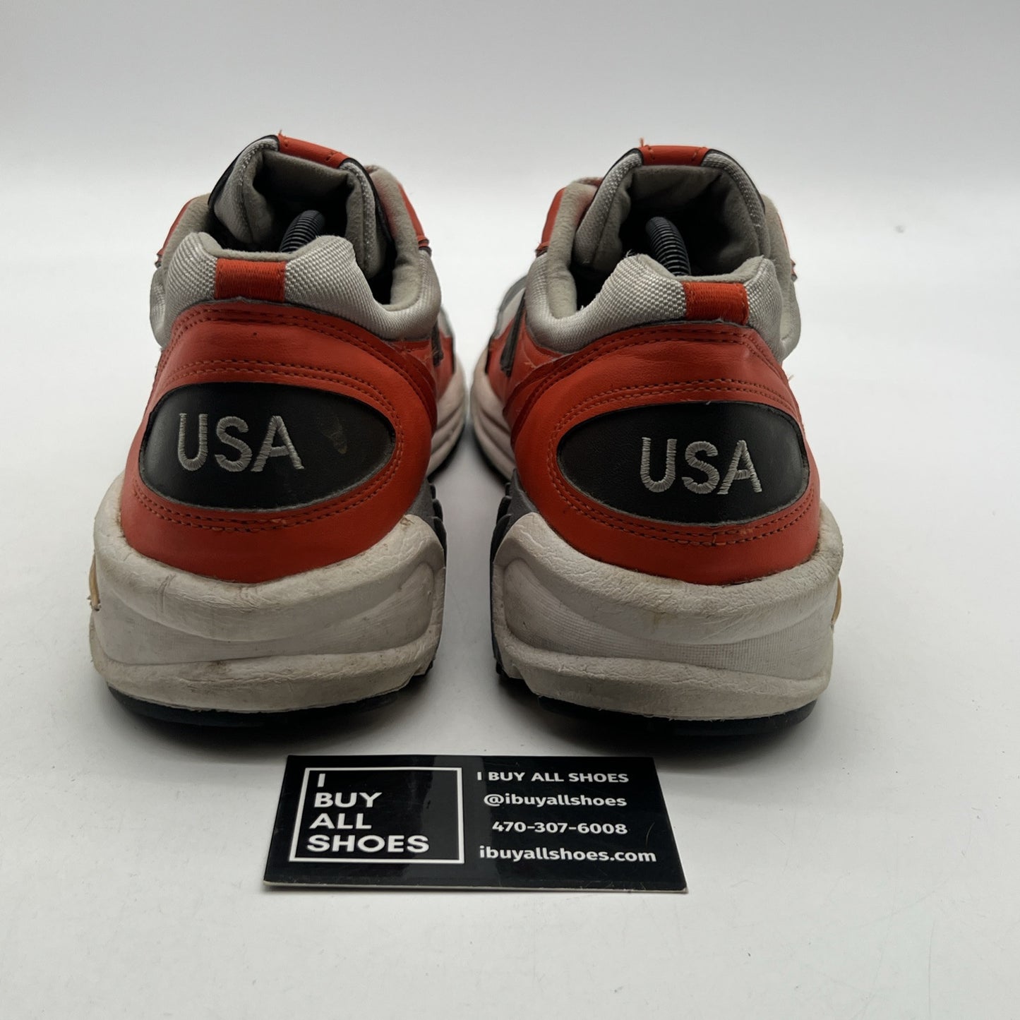 Size 11.5 - New Balance 990V4 Made in USA Low Mahogany Orange Grey - (M489OS)
