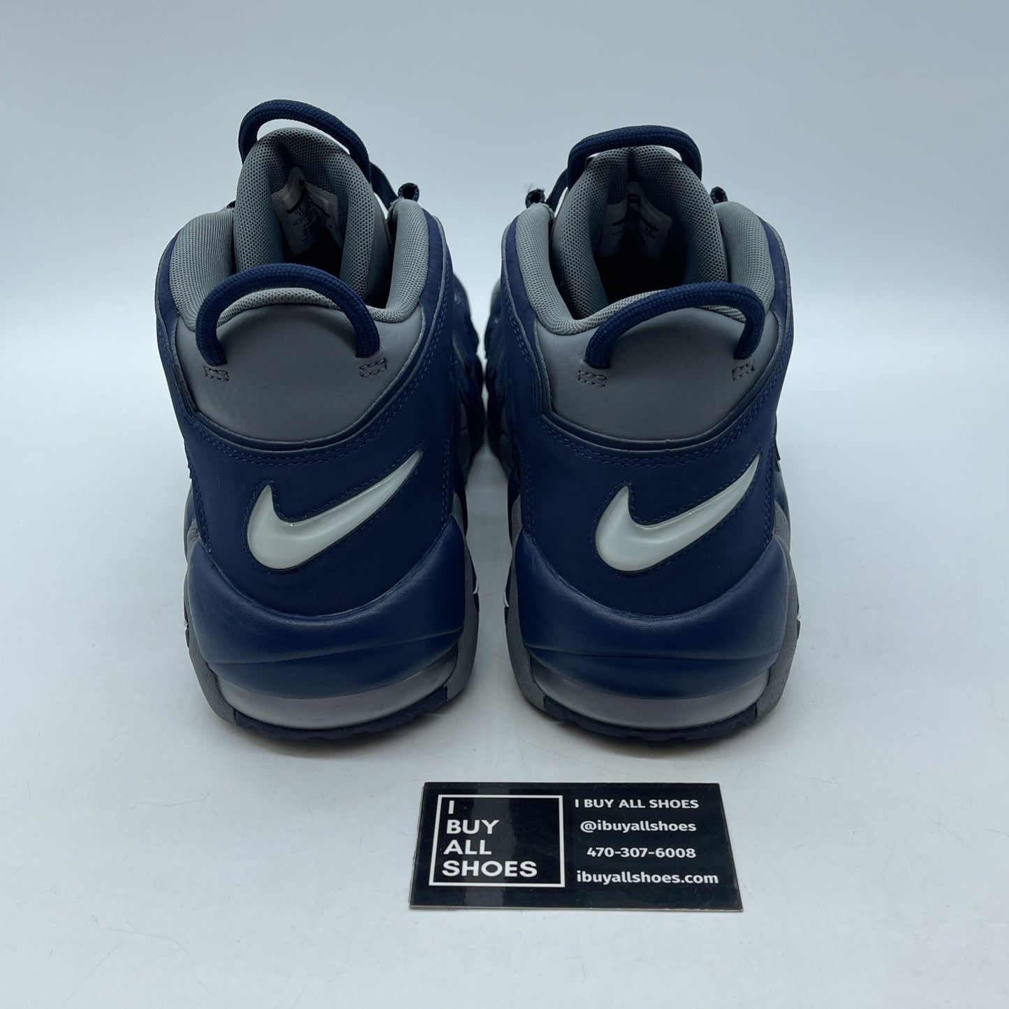 Size 11 - Nike Air More Uptempo Georgetown Blue Grey Leather Suede (921948-003)