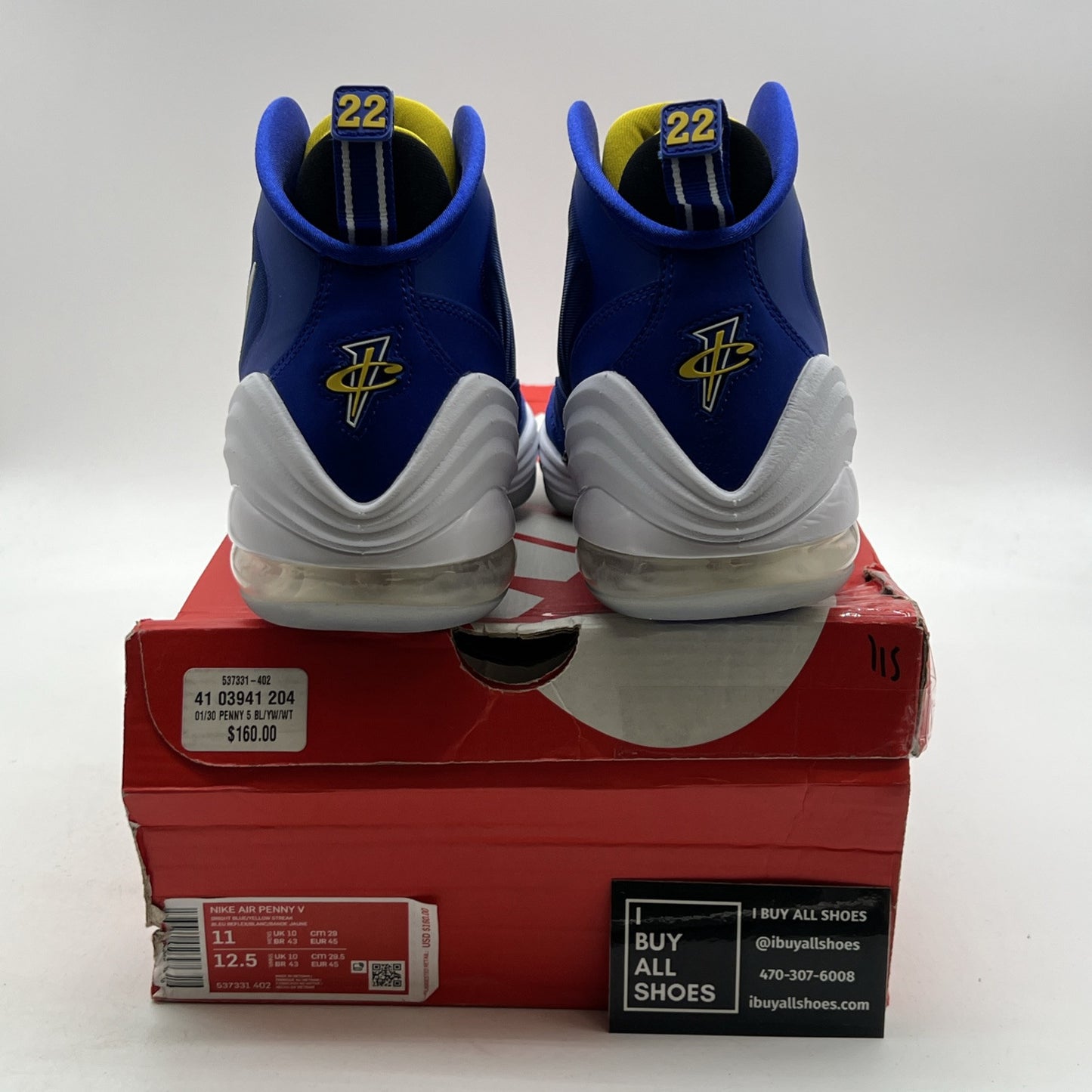 Size 11 - Nike Air Penny 5 Blue Chips (537331-402)
