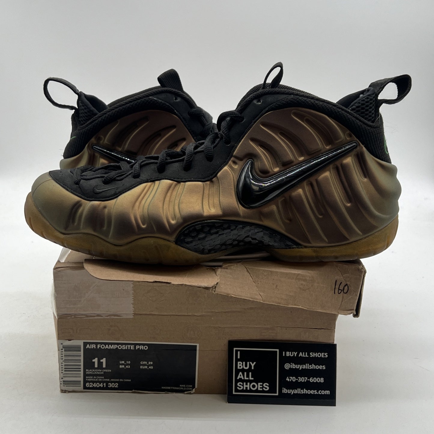 Size 11 - Nike Foamposite Pro Gym Green (624041-302)