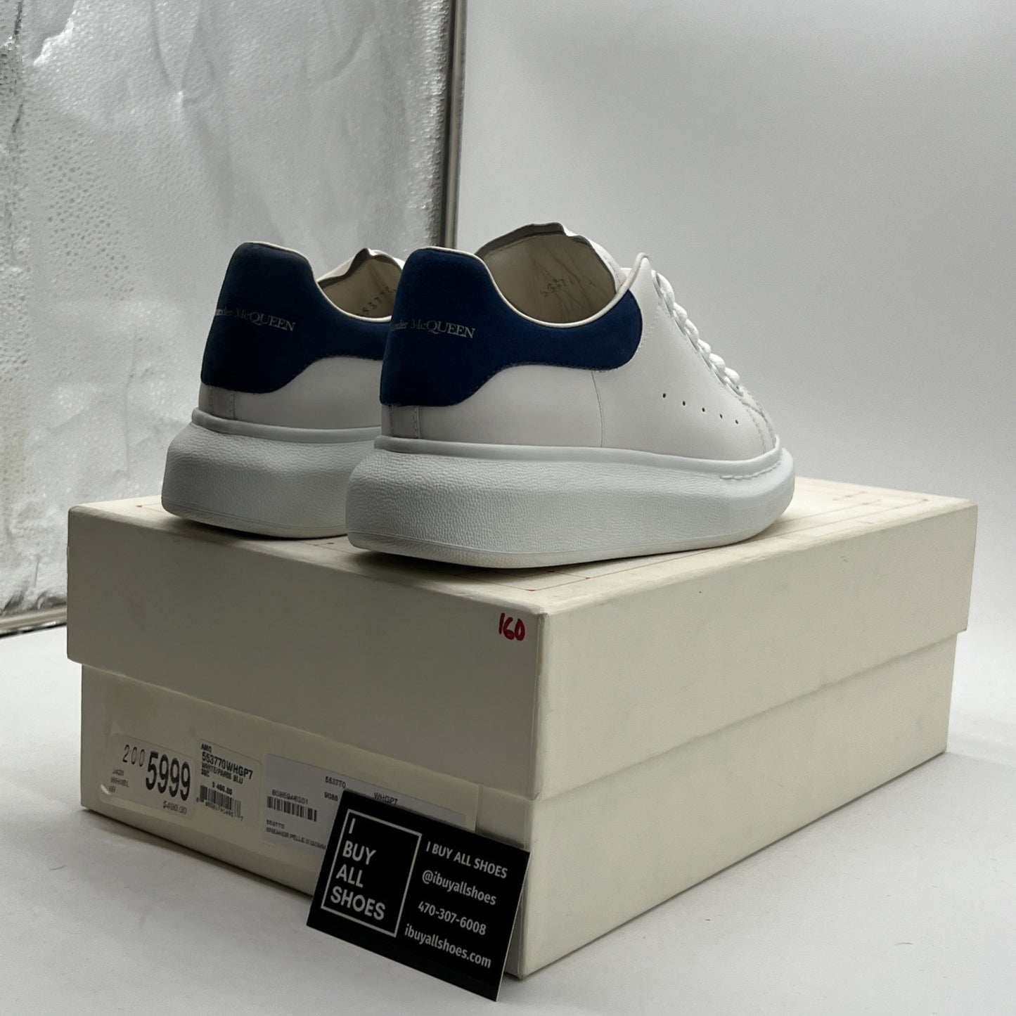 Size 36C - Alexander McQueen Oversized Classic Suede Blue Tail Men's Shoes