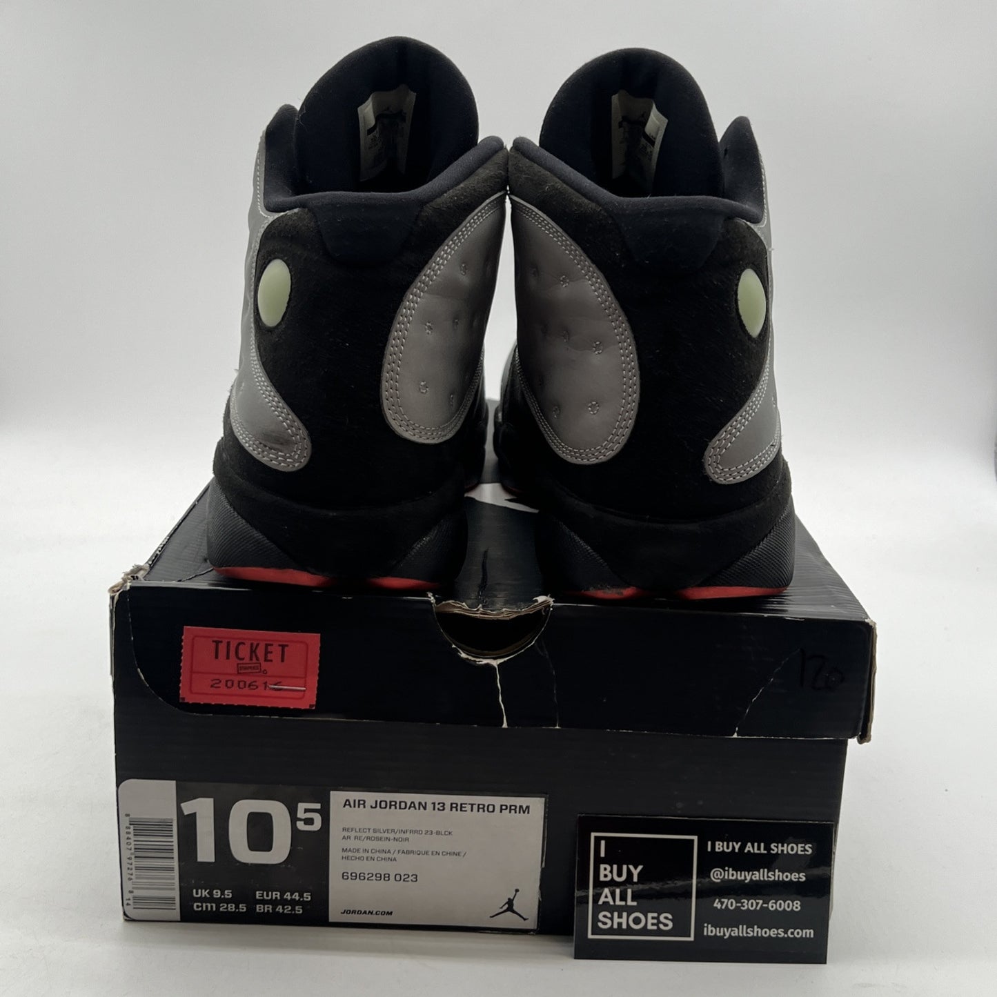 Size 10.5 - Air Jordan 13 Retro Reflective Silver (696298-023)