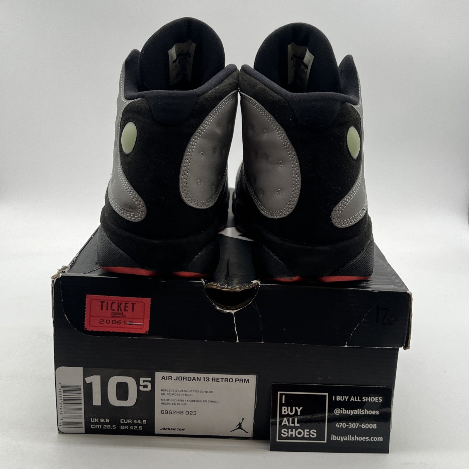 Size 10.5 - Air Jordan 13 Retro Reflective Silver (696298-023)