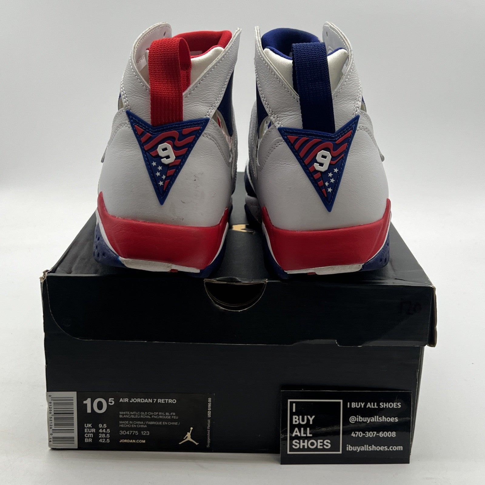 Size 10.5 - Air Jordan 7 Retro Tinker Alternate (304775-123)