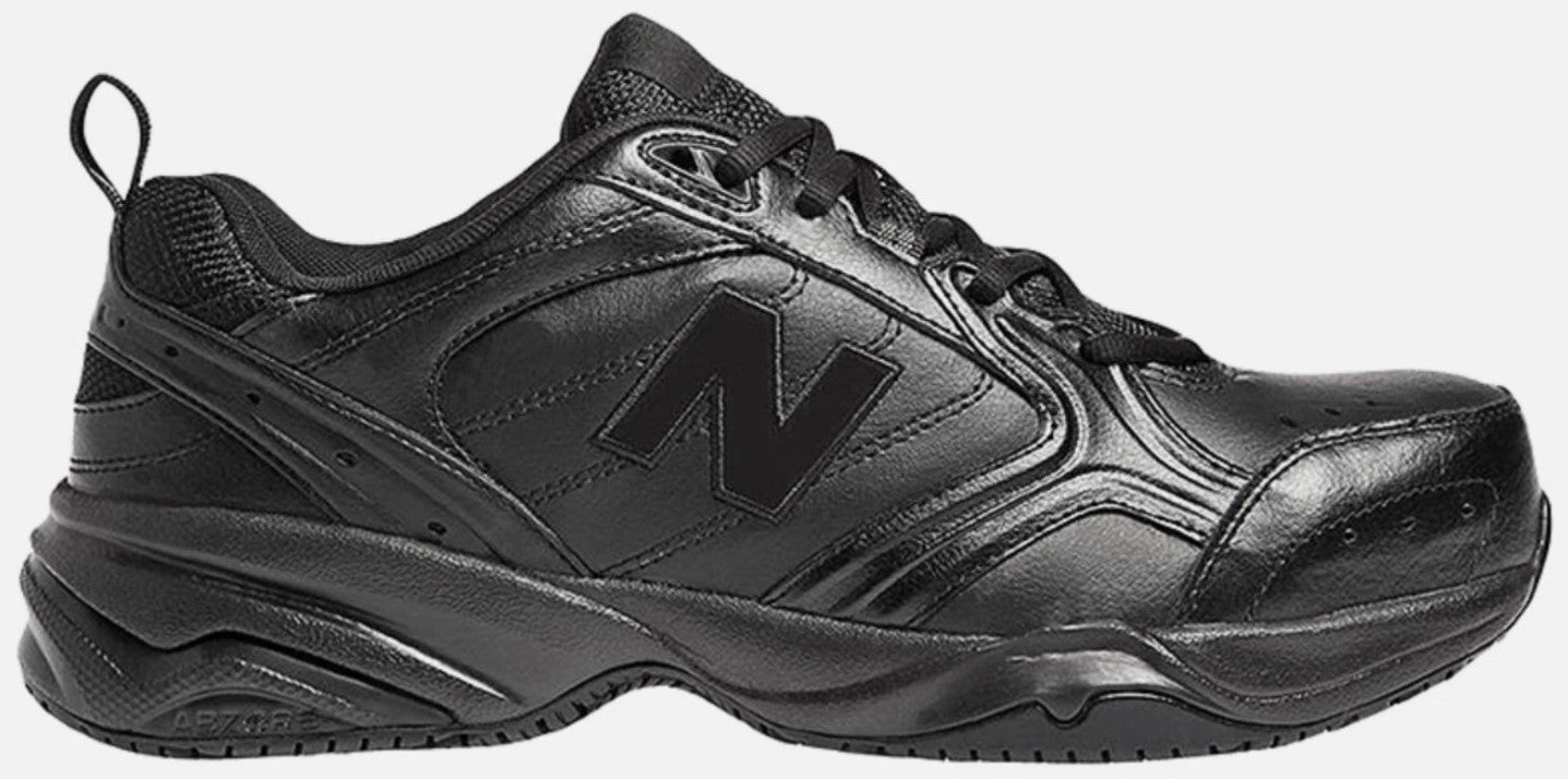 Size 9.5 - New Balance Steel Toe 627 Leather Triple Black (MID627B)