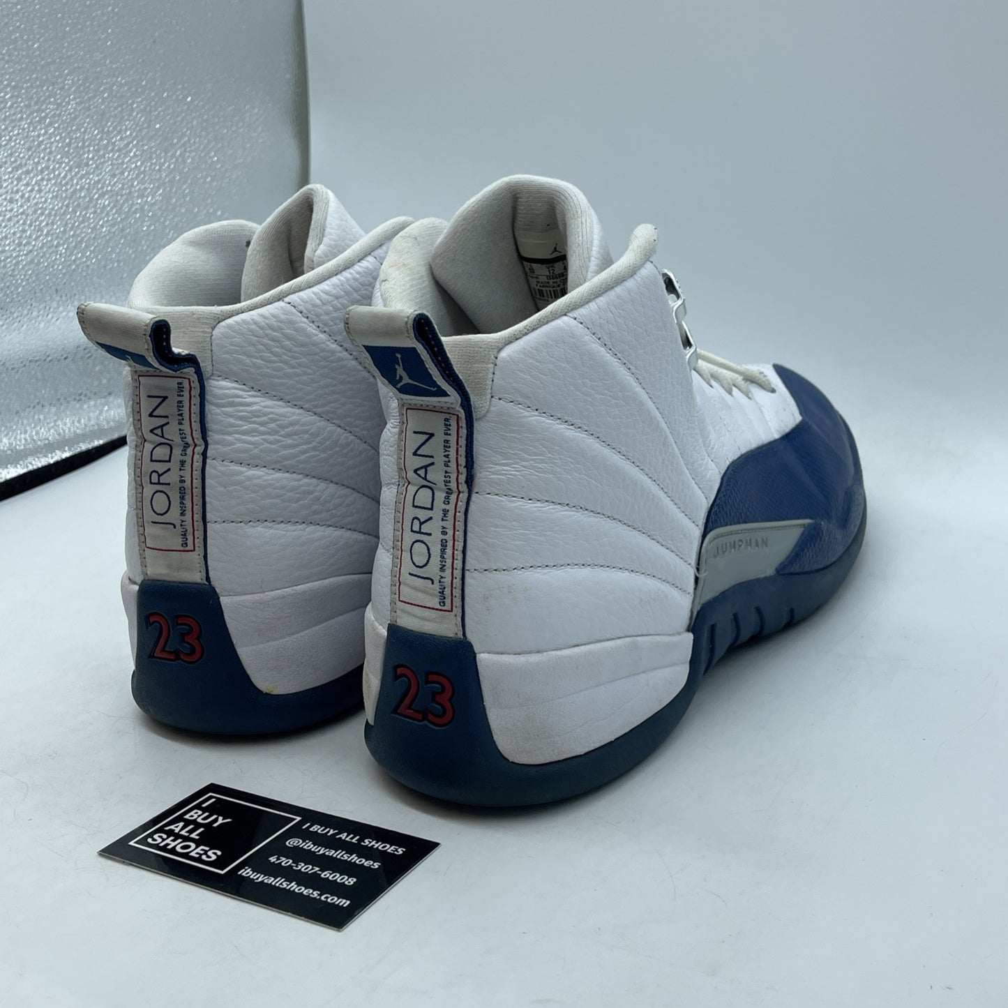 Size 13 - Jordan 12 Retro French Blue 2016 Blue White Leather (130690-113)