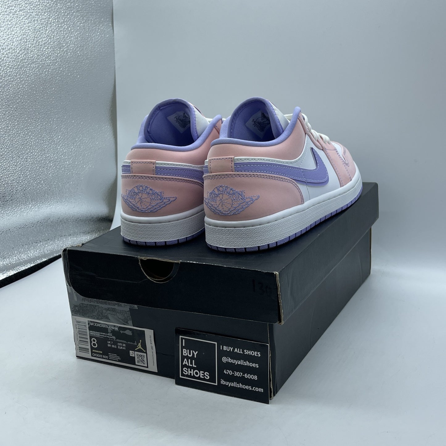 Size 8 - Air Jordan 1 SE Low Arctic Punch Suede Leather (CK3022-600)
