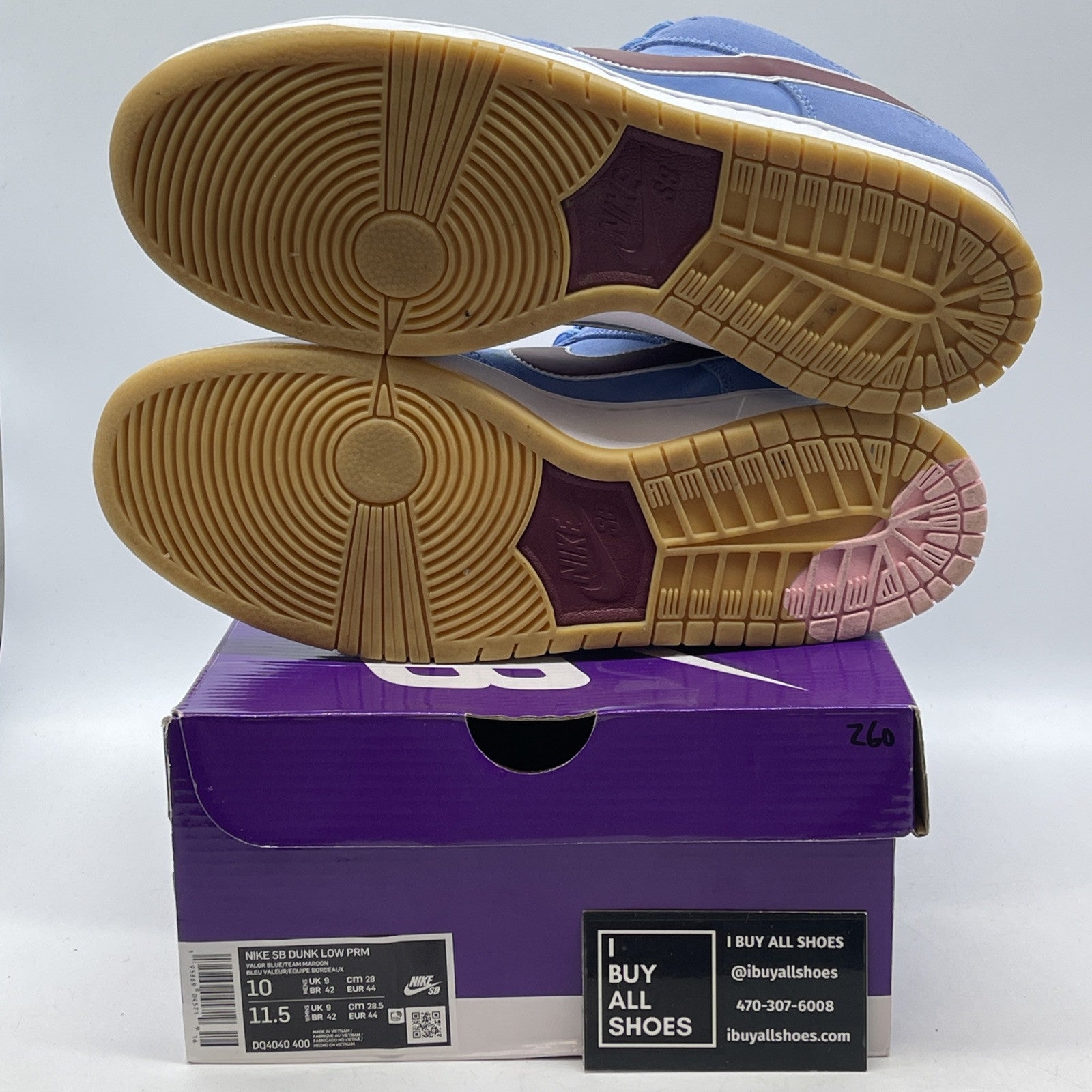 Size 10 - Nike SB Dunk Low Premium Philadelphia Phillies Blue Suede (DQ4040-400)