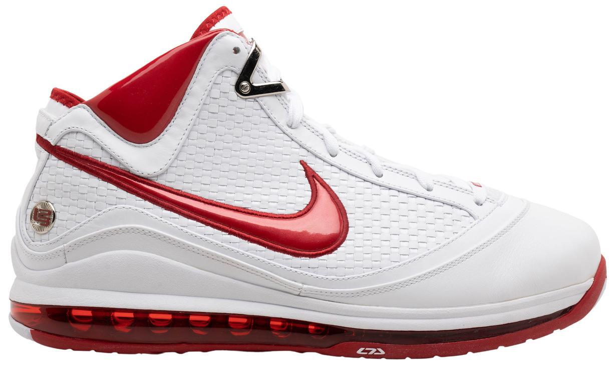 Size 13 - Nike Air Max LeBron 7 NFW White Varsity Red (383578-161)