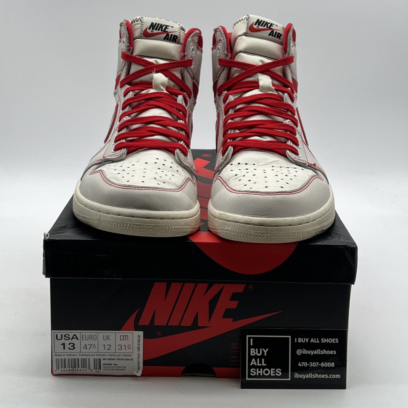Size 13 - Air Jordan 1 Retro OG High Phantom (555088-160)