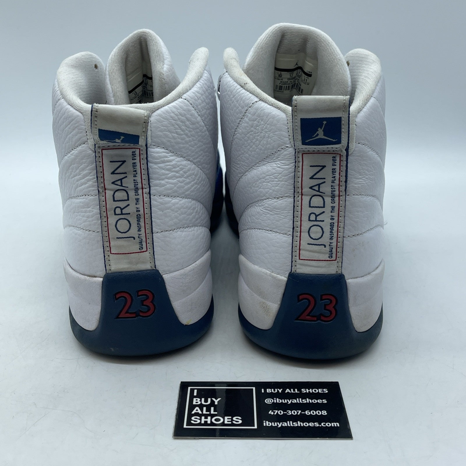 Size 13 - Jordan 12 Retro French Blue 2016 Blue White Leather (130690-113)