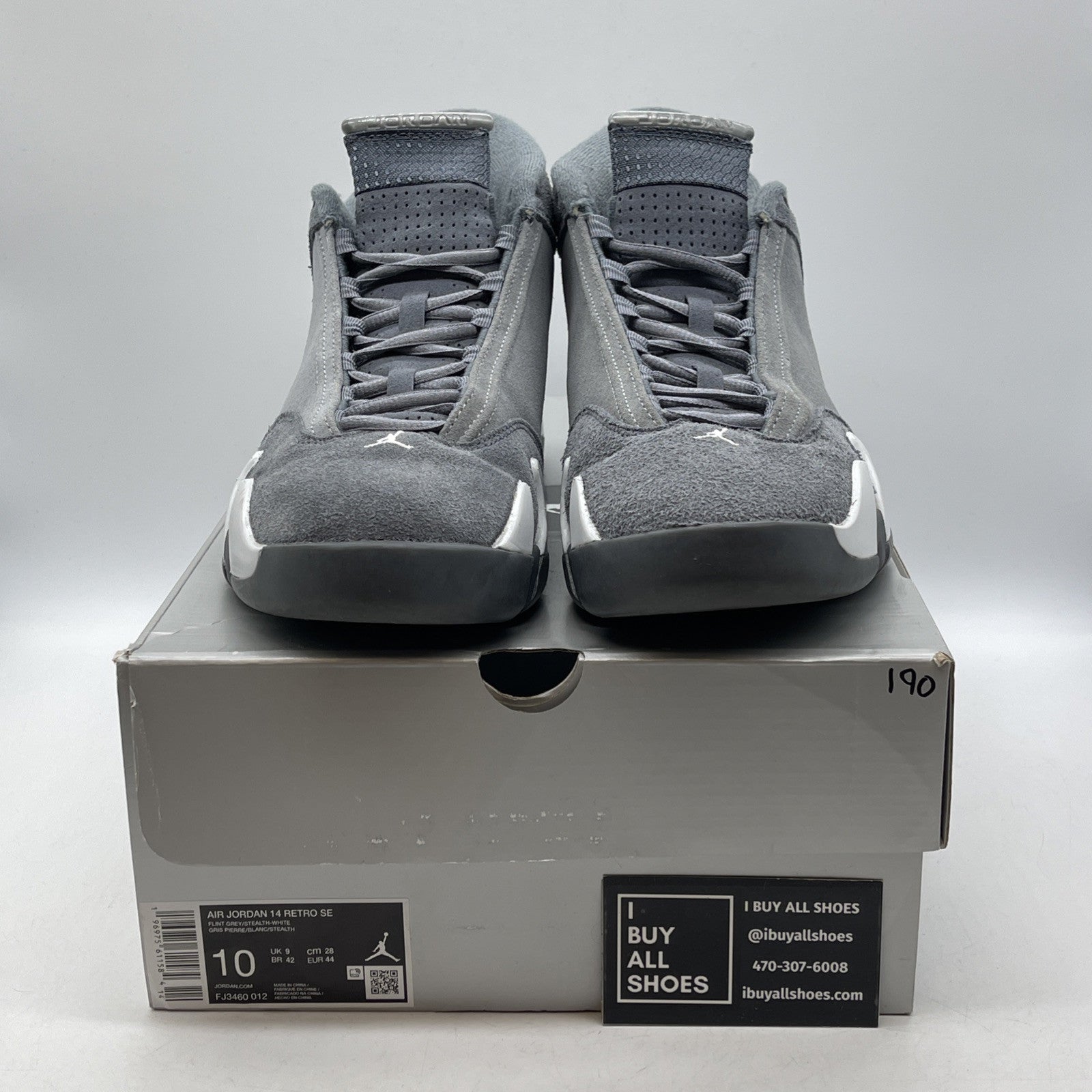 Size 10 -Air Jordan 14 Retro SE Mens Sz 13 Flight Grey Stealth White(FJ3460-012)
