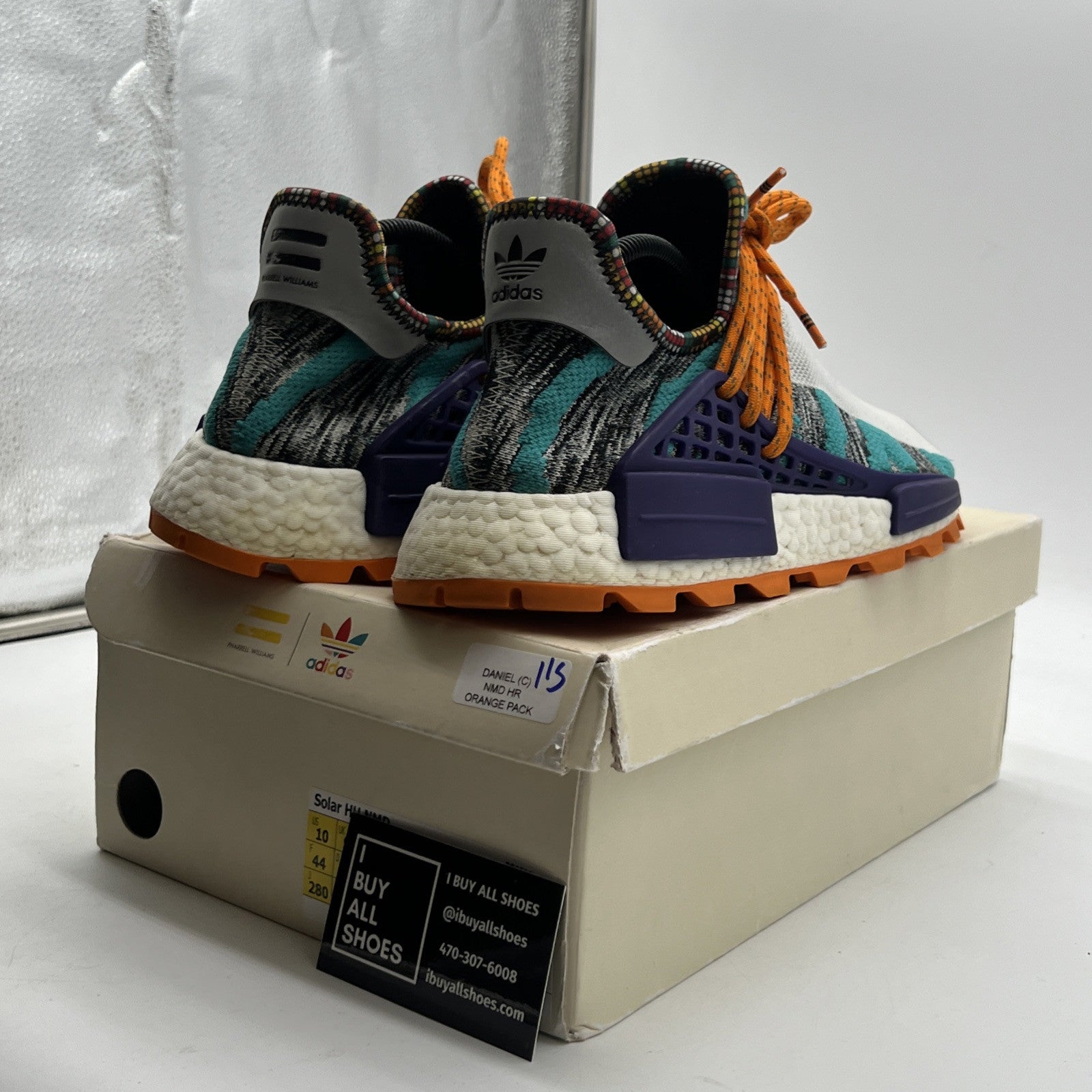 Size 10 - Adidas Pharrell x NMD Human Race Trail Solar Pack (BB9528)