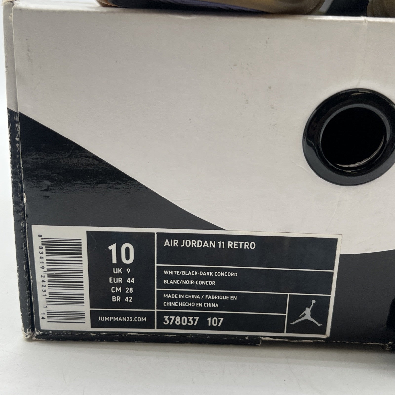 Size 10 - Air Jordan 11 Retro Concord 2011 (378037-107)