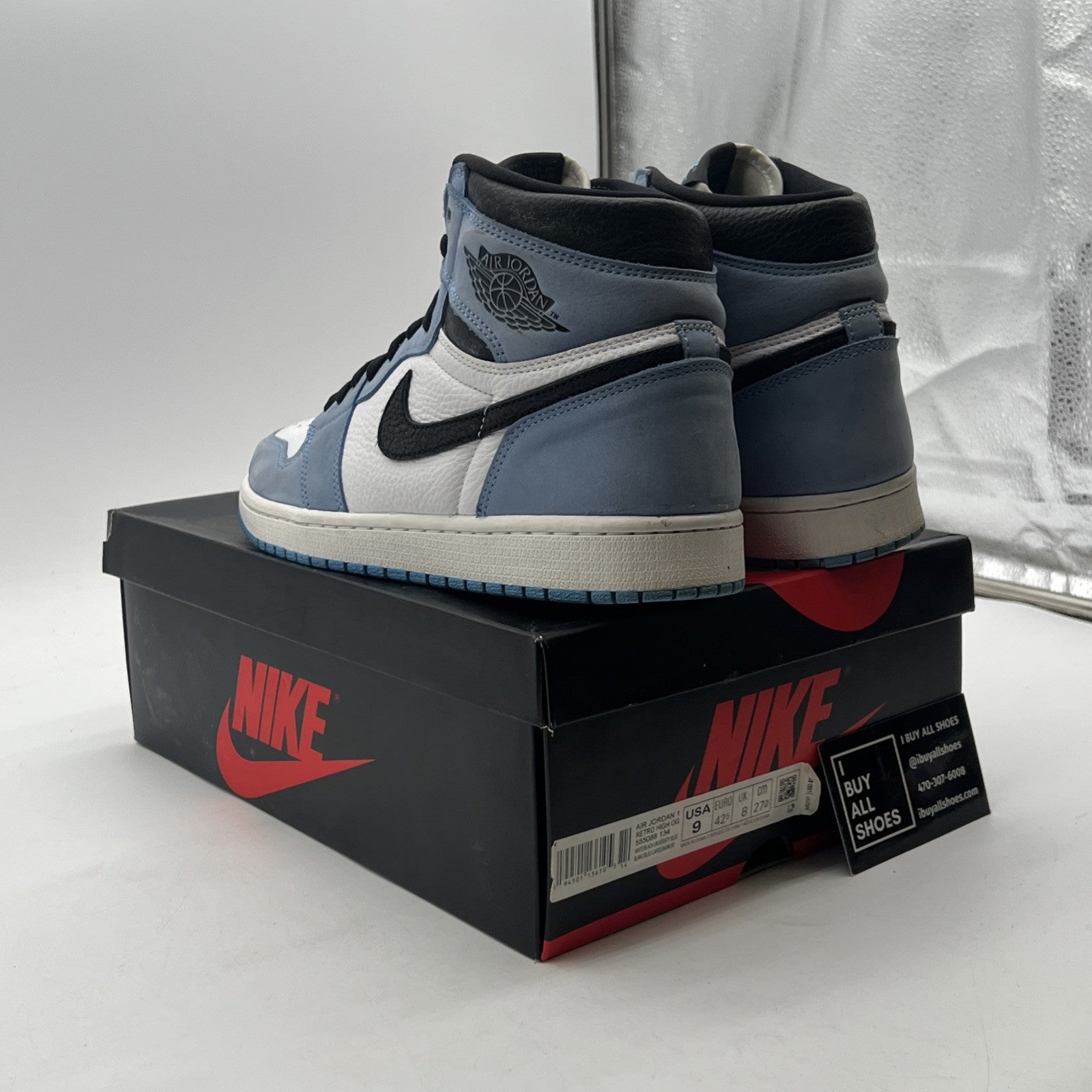Size 9 - Air Jordan 1 Retro OG High University Blue (555088-134)