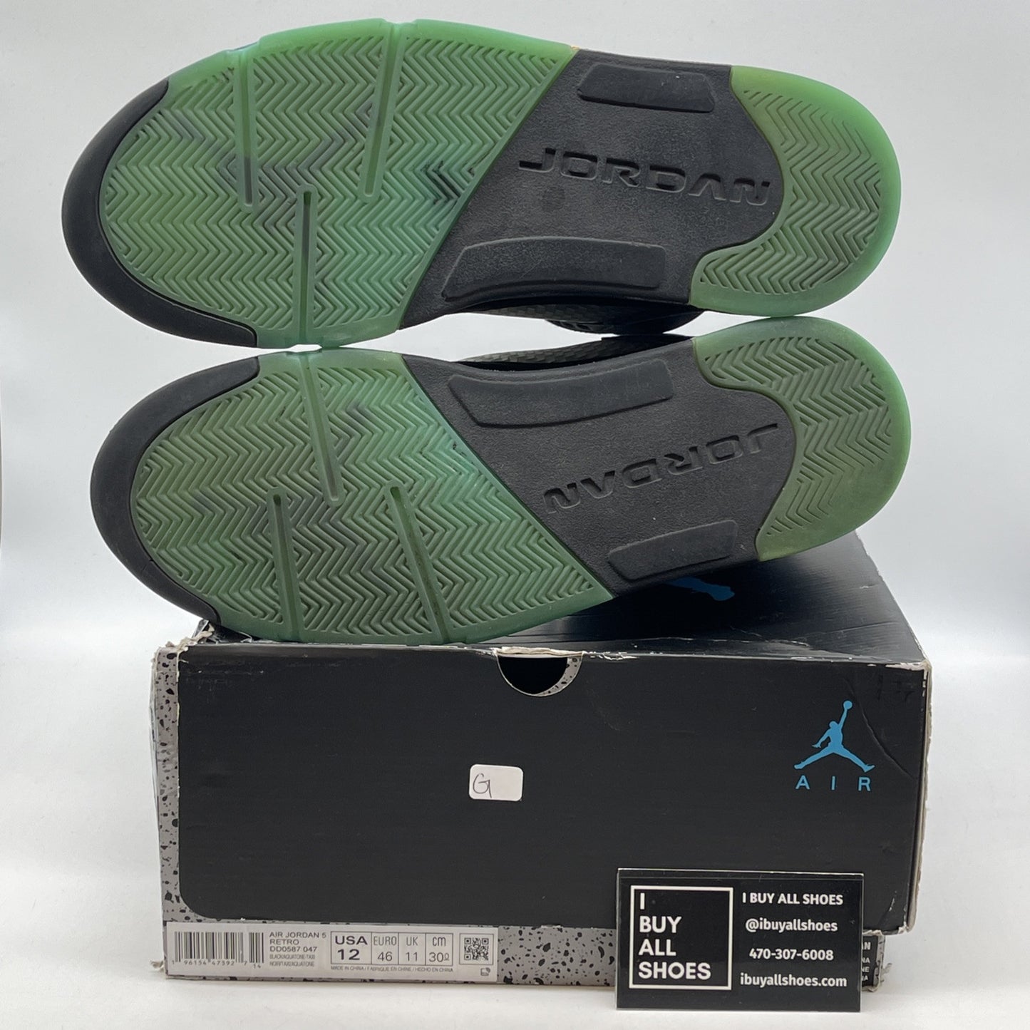 Size 12 - Jordan 5 Retro Mid Aqua Black Yellow Green Suede (DD0587-047)