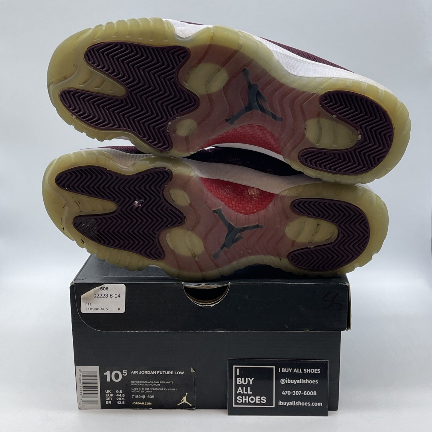 Size 10.5 - Air Jordan Future Low Bordeaux Camo Black Suede (718948-605)