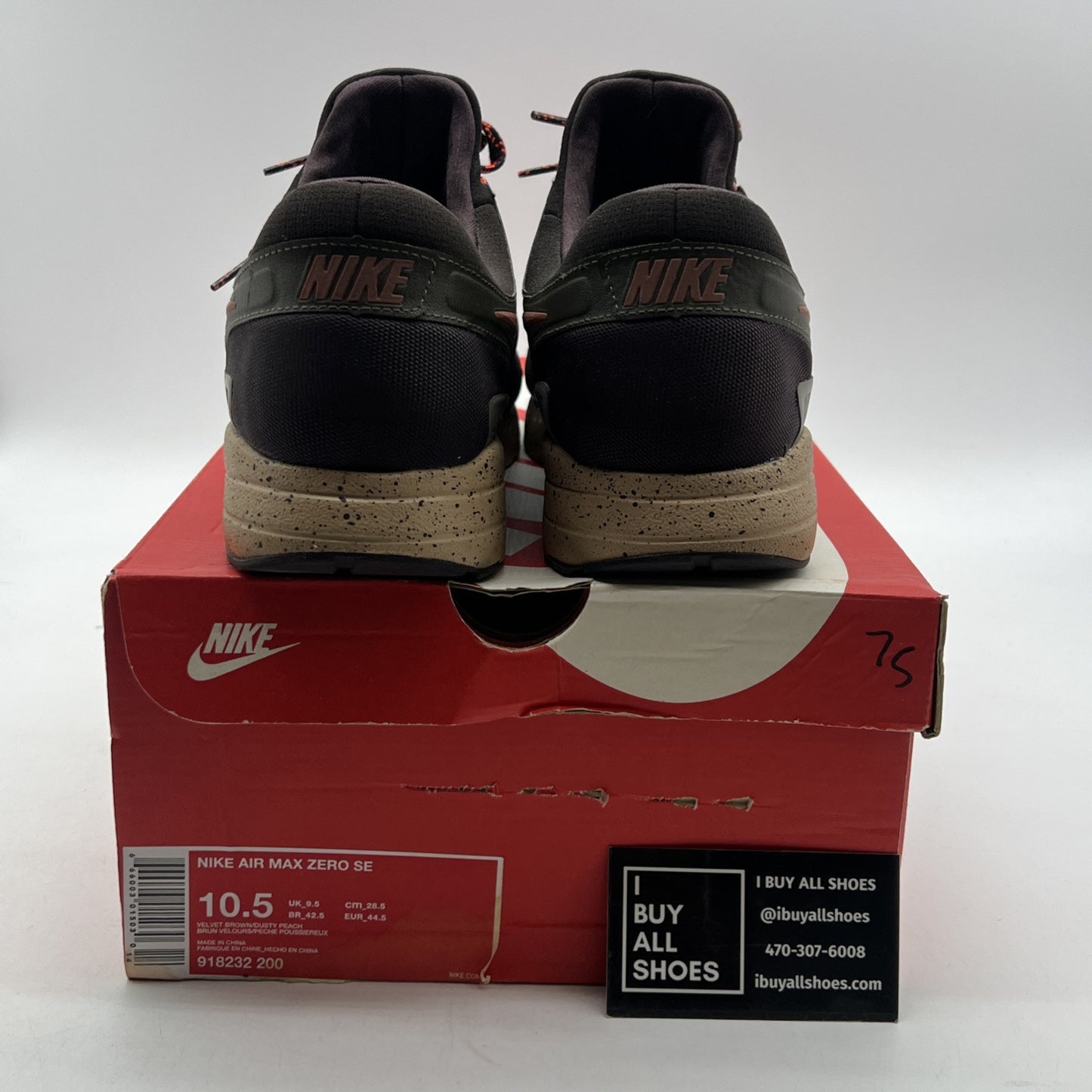 Size 10.5 - Nike Air Max Zero SE Brown (918232-200)